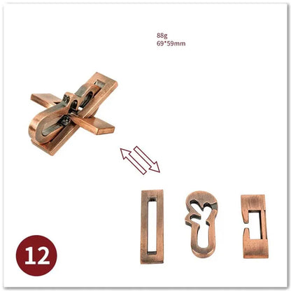 🧠 Classic IQ Metal Brain Teaser GLOBGRIP®