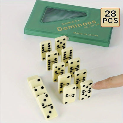 Domino chess set-high-quality board game toys, equipped with sturdy PVC storage boxes, very suitable for family game nights GLOBGRIP®