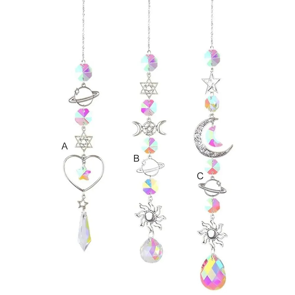 Crystal Wind Chime Rainbow Maker Sun Catcher Dream Catcher Pendant Home Garden Decor Wind Chime, Holiday, Festival, Home Decor, GLOBGRIP®