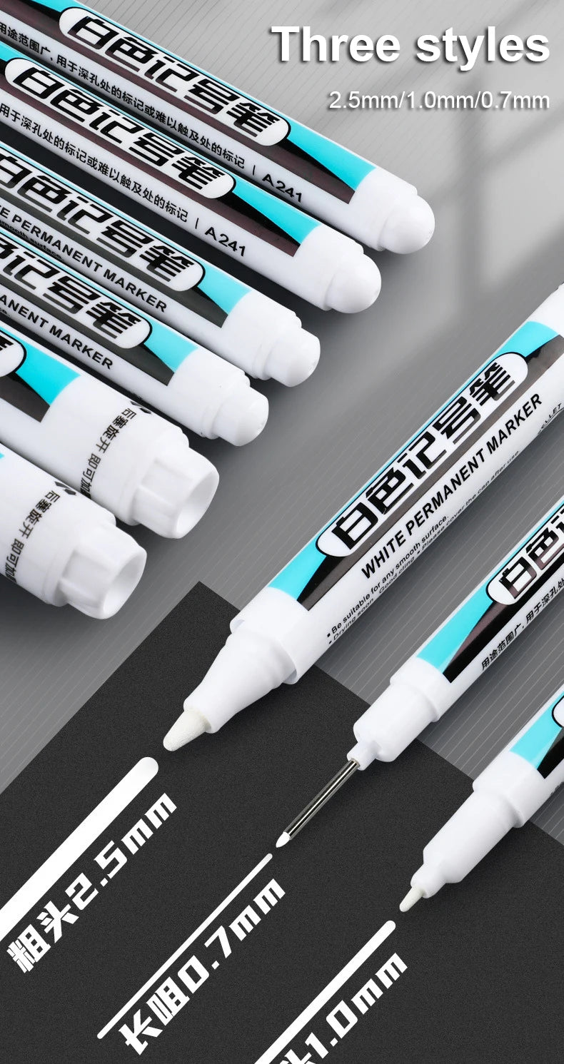 🎨 White Marker Pens GLOBGRIP®