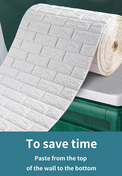 70cmx2m Meter Foam 3D Wall Stickers Self Adhesive Panel Home Decor Living Room Bedroom House Decoration Bathroom Brick Wallpaper GLOBGRIP®