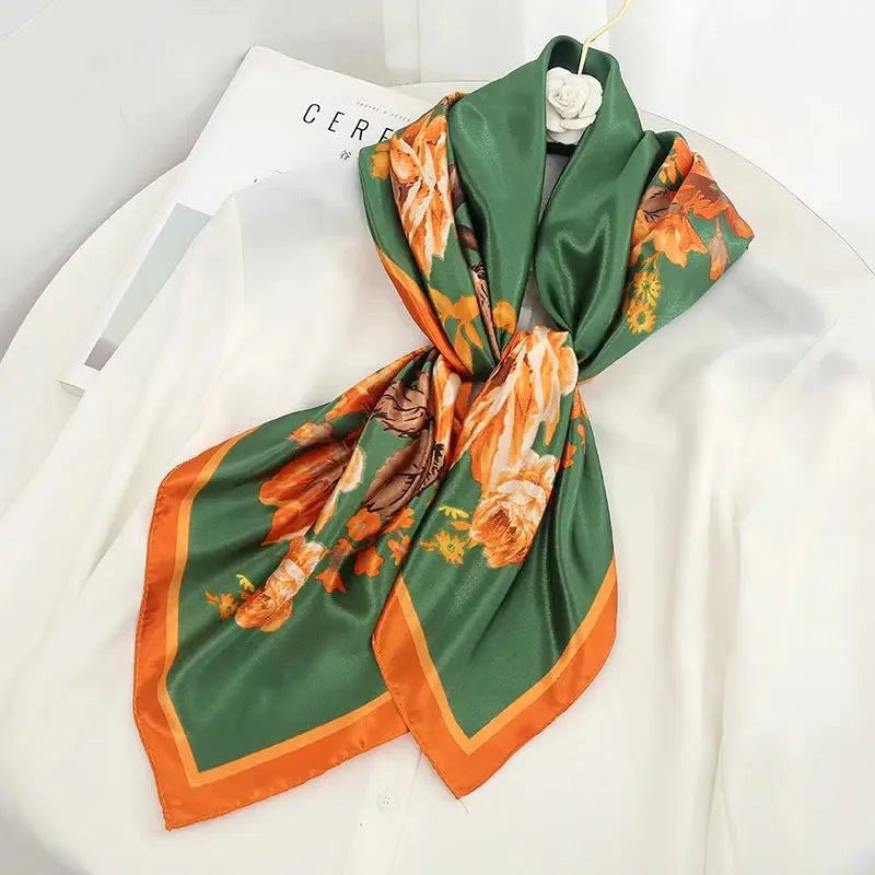 Luxury Silk Satin Square Scarf | Industrial Anti-Slip Solution GLOBGRIP®