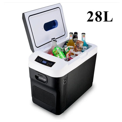 28L Car Mini Refrigerator For Outdoor Camping Car Electrical Appliances Cooler Heater Cooling & Warming 12/24V Car Refrigerators GLOBGRIP®
