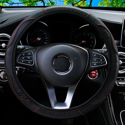 Carbon Fiber Leather Car Steering Wheel Cover GLOBGRIP®