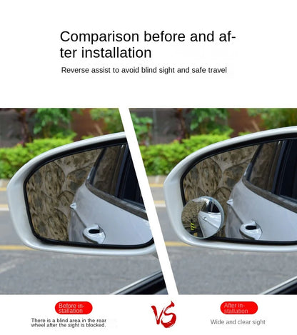 Car Blind Spot Rear View Mirror Wide Angle 360 Degree GLOBGRIP®