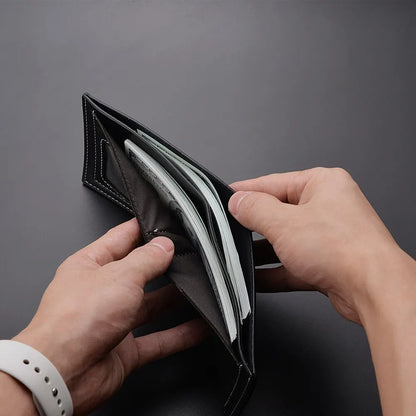 Pu Leather Men Short Wallet Thin Style Folding Young Men Credit Card Holder Wallet GLOBGRIP®