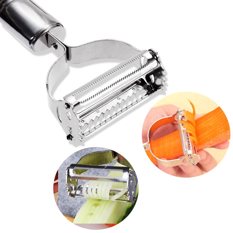 High Quality Stainless Steel Potato Cucumber Carrot Grater Julienne Peeler Vegetables Fruit Peeler Vegetable Slicer GLOBGRIP®
