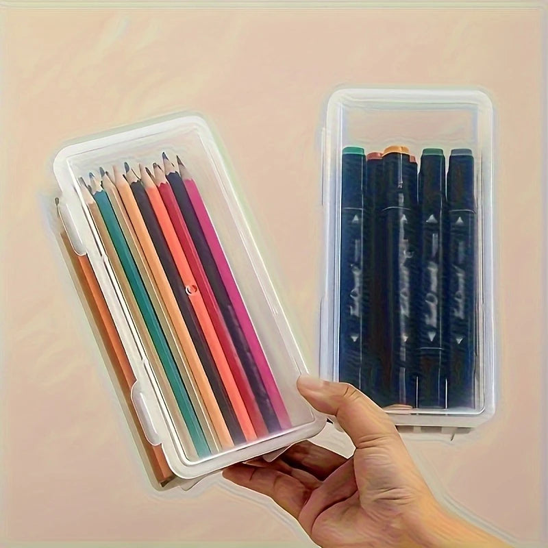 1/2 PCS Pencil Case Box PP Pencil Box Multi-function Stationery Organizer School Supplies for Office Pen Box Kits Sacs Pen Box GLOBGRIP®
