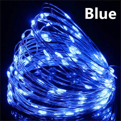 10/20/30M USB LED String Lights Copper Silver Wire Garland Light Waterproof Fairy Lights For Christmas Wedding Party Decoration GLOBGRIP®