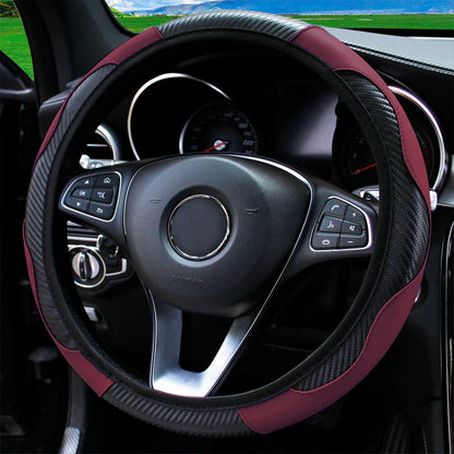 Carbon Fiber Leather Car Steering Wheel Cover GLOBGRIP®