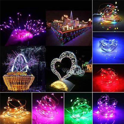 10/20/30M USB LED String Lights Copper Silver Wire Garland Light Waterproof Fairy Lights For Christmas Wedding Party Decoration GLOBGRIP®