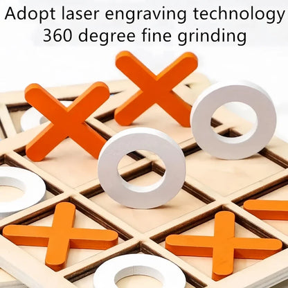 🧩 XO Tic Tac Toe Wooden Board Game GLOBGRIP®