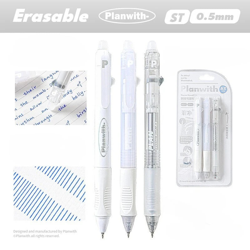 🖊️ 3PCS Simplicity Erasable Gel Pens GLOBGRIP®