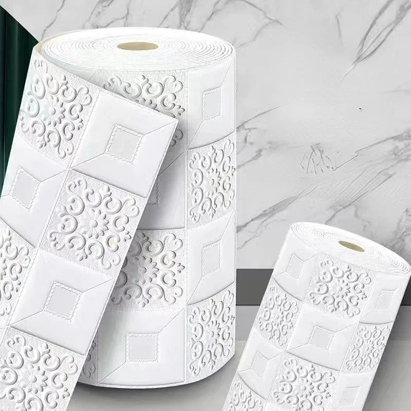 70cmx2m Meter Foam 3D Wall Stickers Self Adhesive Panel Home Decor Living Room Bedroom House Decoration Bathroom Brick Wallpaper GLOBGRIP®