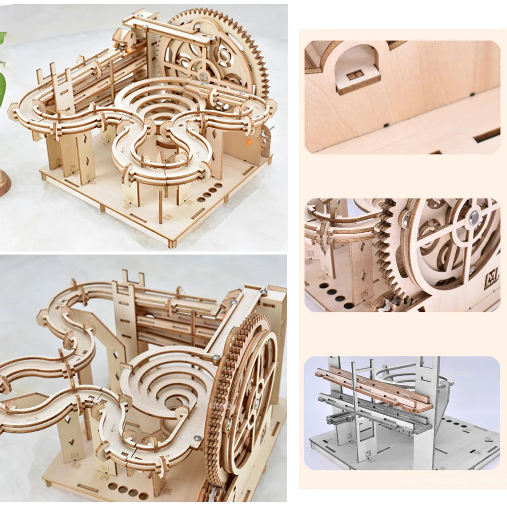 🧩 3D Wooden Marble Run Puzzle GLOBGRIP®