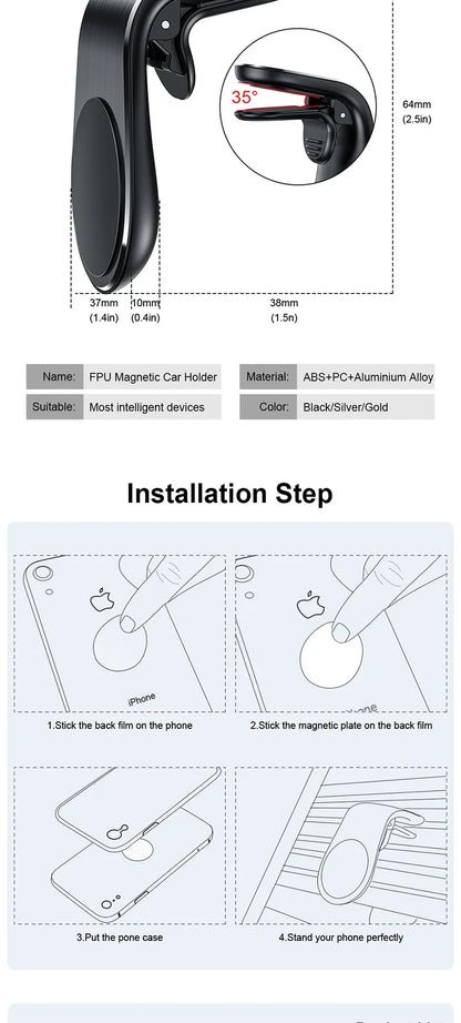 Magnetic Car Phone Holder Air Vent Clip GLOBGRIP®