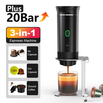 Portable Espresso Coffee Machine | Wireless 3-in-1 Travel Coffee Maker | GLOBGRIP® GLOBGRIP®