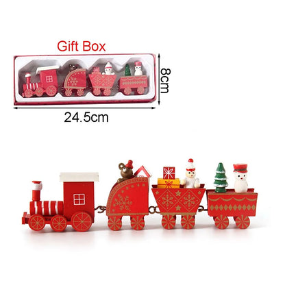 Christmas Wood Train Decoration,Christmas Ornaments With Moving Train,Home Noel,Happy New Year 2025 Gifts GLOBGRIP®