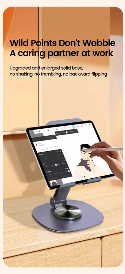 Olaf Rotating Table Cell Phone Holder Support Desktop Stand For iPad Samsung iPhone 15 14 13 Mobile Mount GLOBGRIP®