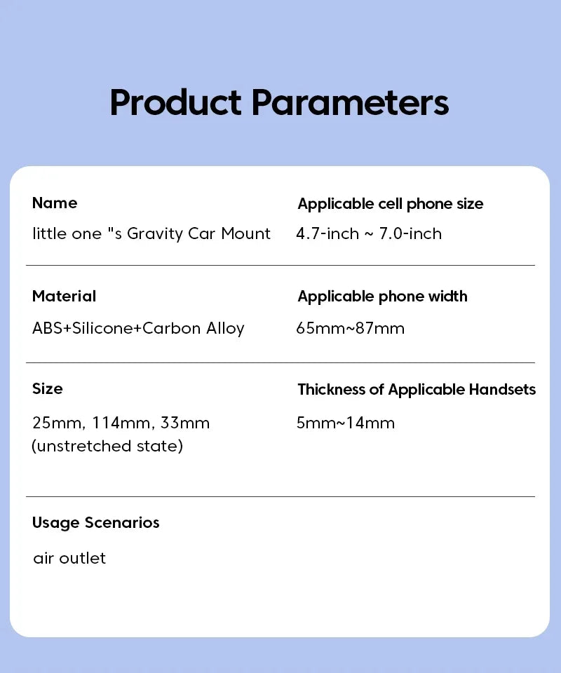 Gravity Car Phone Holder Air Vent Clip GLOBGRIP®