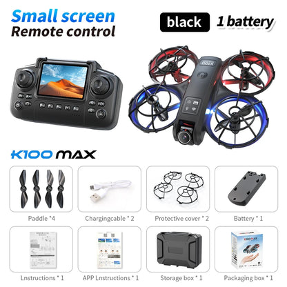 Xiaomi K100 MAX Mini Drone Professional 4K HD Dual Camera Fpv Screen Optical Flow Drone Toys Quadcopter Brushless Dron Toy Gift GLOBGRIP®