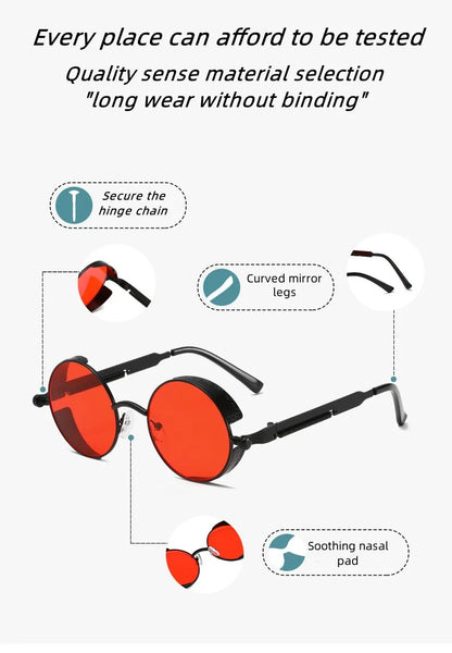 🕶️ Steampunk Glasses – New Fashion Round Sunglasses GLOBGRIP®