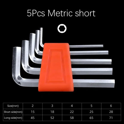 5/8/11 Pcs Metric Allen Wrench Set Inch Wrench L Wrench Keys Size Allen Key Short Arm Vehicle Repair Tool Set Home Hand Tools GLOBGRIP®