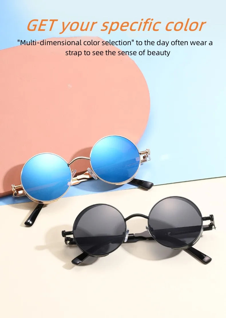 🕶️ Steampunk Glasses – New Fashion Round Sunglasses GLOBGRIP®