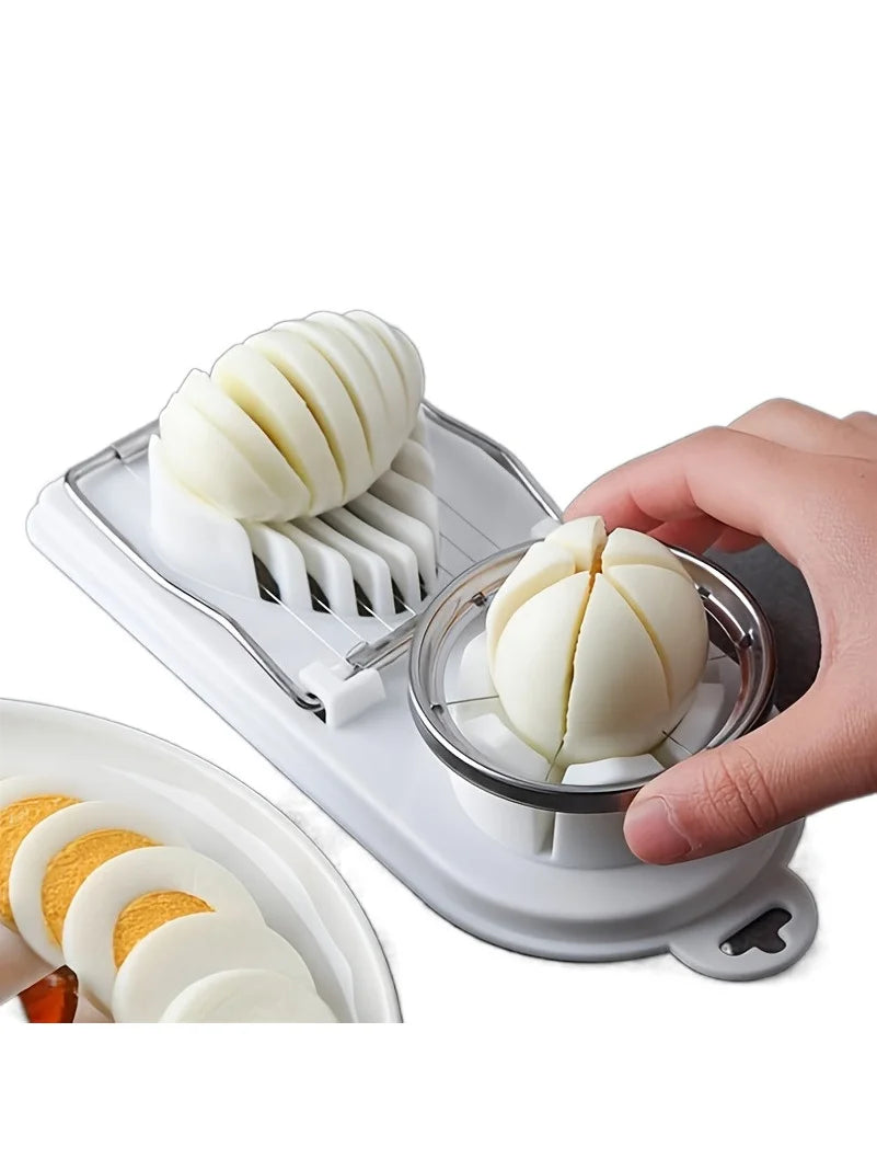 Multifunctional Egg Slicers Stainless Steel Slicer Fancy Splitter Egg Cutting Tool Home Two In One Egg Cutter Kitchen Gadgets GLOBGRIP®