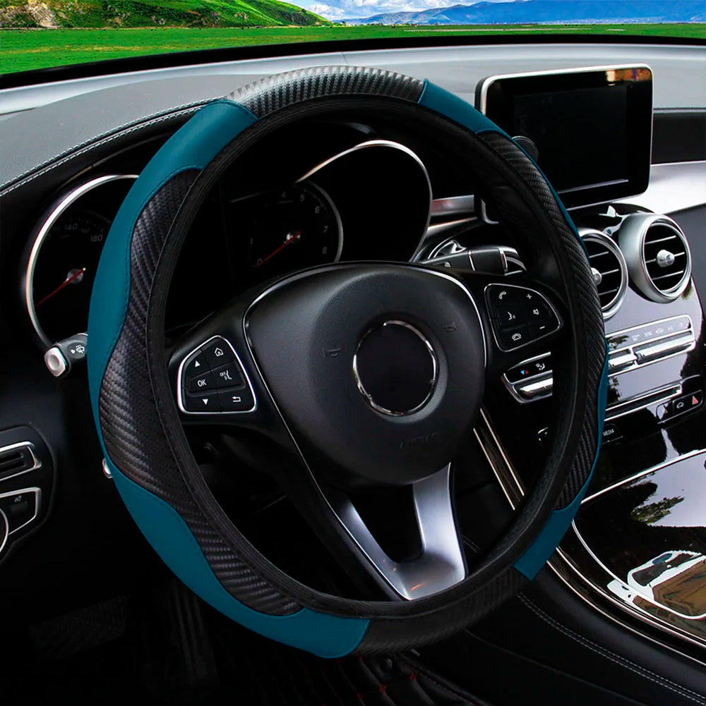 Carbon Fiber Leather Car Steering Wheel Cover GLOBGRIP®