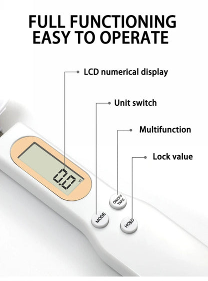 Weighing Spoon Scale | Digital Measuring Spoon for Kitchen & Baking | GLOBGRIP® GLOBGRIP®