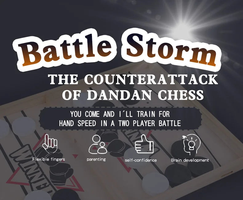 Table Hockey Paced Sling Board Puzzles Game Fast Winner Party Desktop Battle Chess Parent-child Interactive Toys For Children GLOBGRIP®