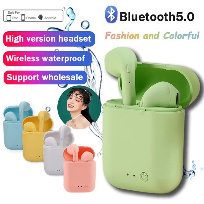 I12 Macaron Bluetooth Headset Matte Sports Binaural Wireless I12tws Bluetooth Headset 5.0 GLOBGRIP®