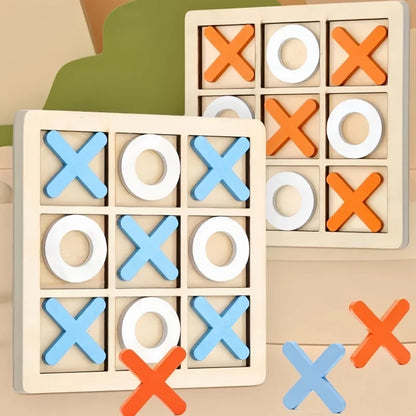 🧩 XO Tic Tac Toe Wooden Board Game GLOBGRIP®