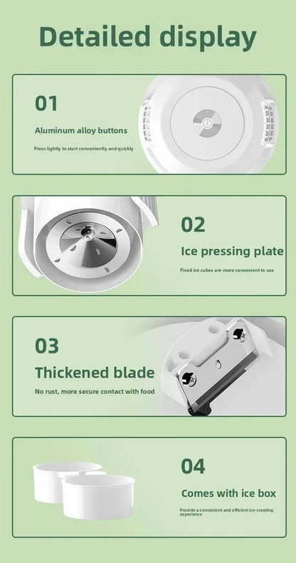 220V Automatic Electric Ice Shaver | Adjustable 2-speed Ice Crusher GLOBGRIP®