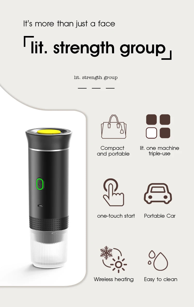 Portable Espresso Coffee Machine | Wireless 3-in-1 Travel Coffee Maker | GLOBGRIP® GLOBGRIP®