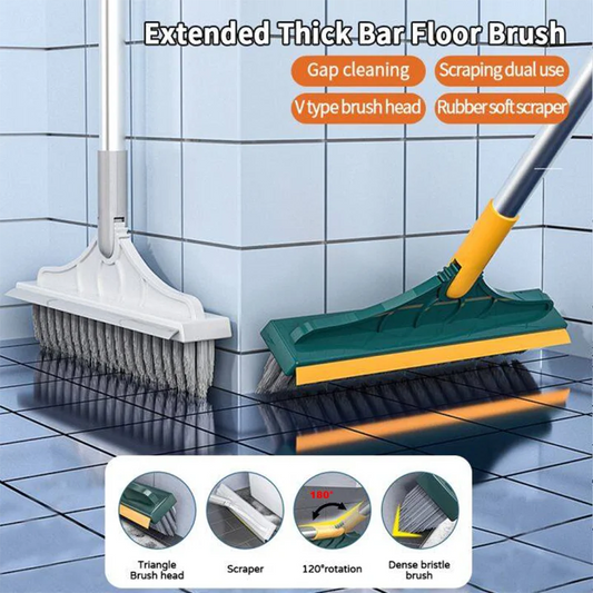 3 In 1 Cleaning Brush Cleaner Brush For Cleaning Bathroom Brush With Long Handle Rotating Floor Brush Crevice Brush GLOBGRIP®