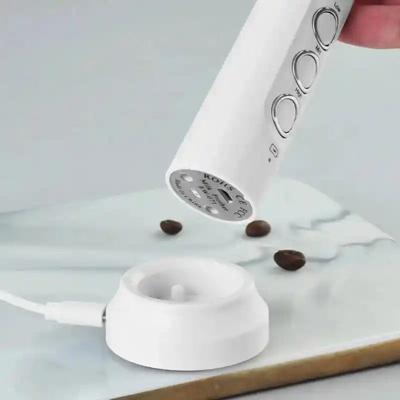 Portable 3-in-1 Electric Milk Frother – Handheld Rechargeable Globgrip GLOBGRIP®