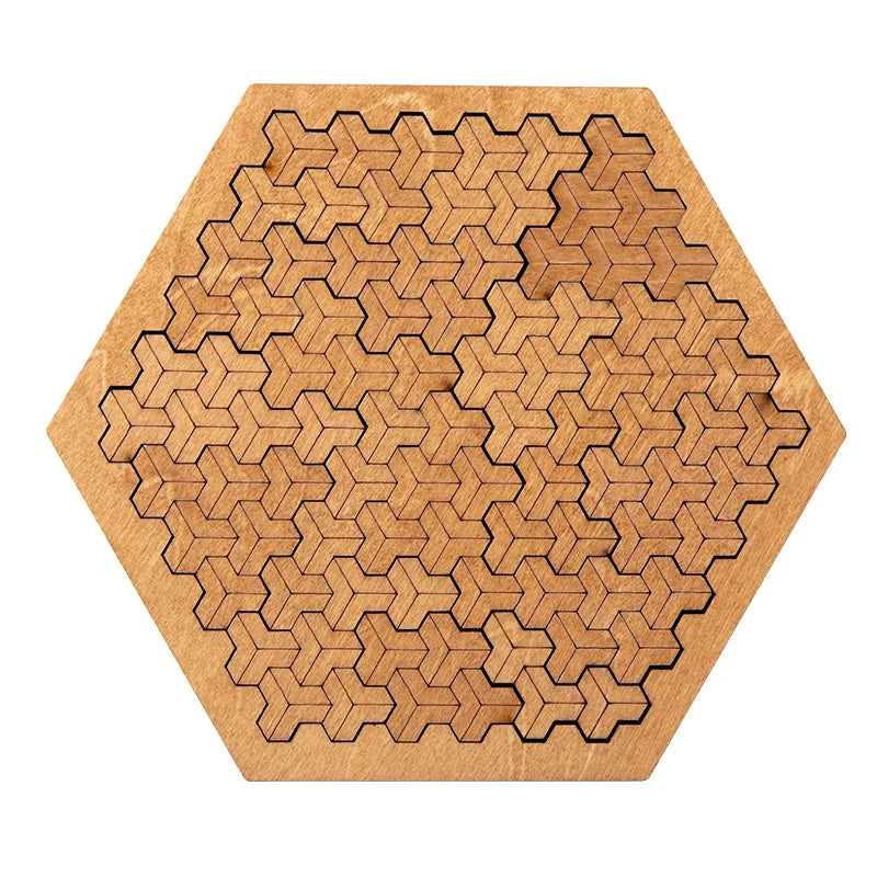 Impossible Wooden Puzzle IQ Puzzles for Adults Impossible JigSaw Puzzles Brain-teaser Ten Level Difficulty Tangram Board Games GLOBGRIP®