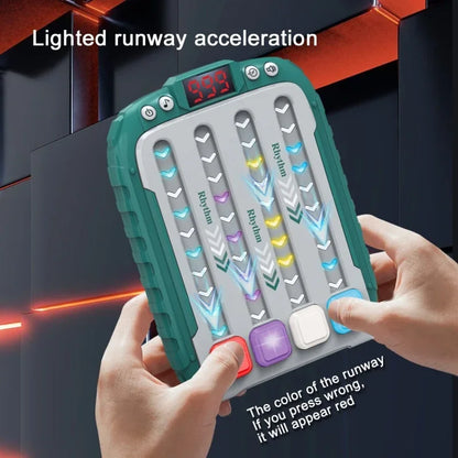 Electronic Music Rhythm Puzzle Game Machine Montessori Pockets Travel Toy Light Up Educationa Sensory Fast Push Table Game GLOBGRIP®