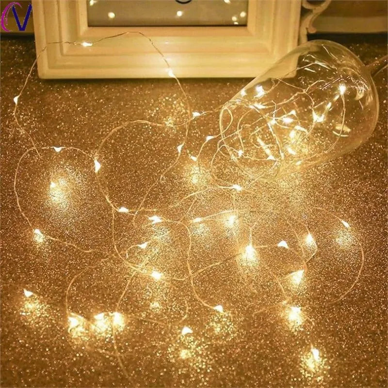 10/20/30M USB LED String Lights Copper Silver Wire Garland Light Waterproof Fairy Lights For Christmas Wedding Party Decoration GLOBGRIP®