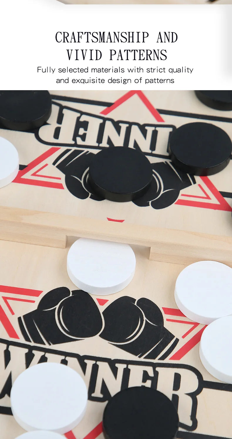 Table Hockey Paced Sling Board Puzzles Game Fast Winner Party Desktop Battle Chess Parent-child Interactive Toys For Children GLOBGRIP®