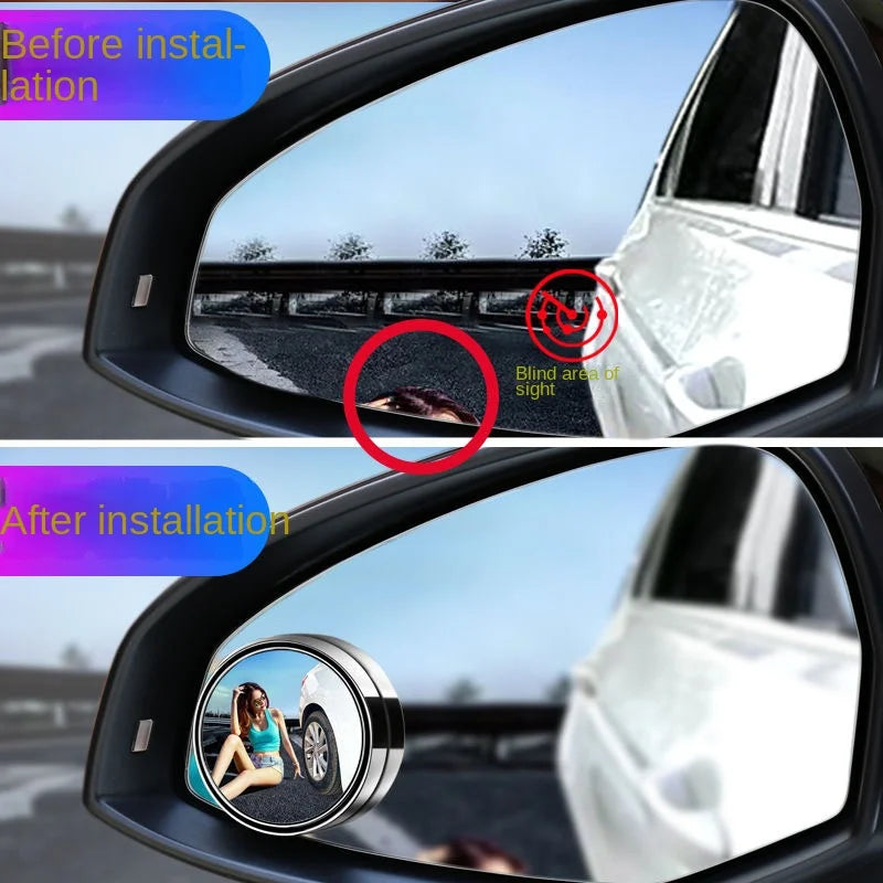Car Blind Spot Rear View Mirror Wide Angle 360 Degree GLOBGRIP®