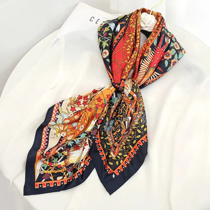 Luxury Silk Satin Square Scarf | Industrial Anti-Slip Solution GLOBGRIP®