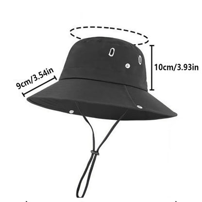Summer Sun Hats UV Protection Outdoor Hunting Fishing Cap for Men Women Hiking Camping Visor Bucket Hat Neck Flap Fisherman Hat GLOBGRIP®