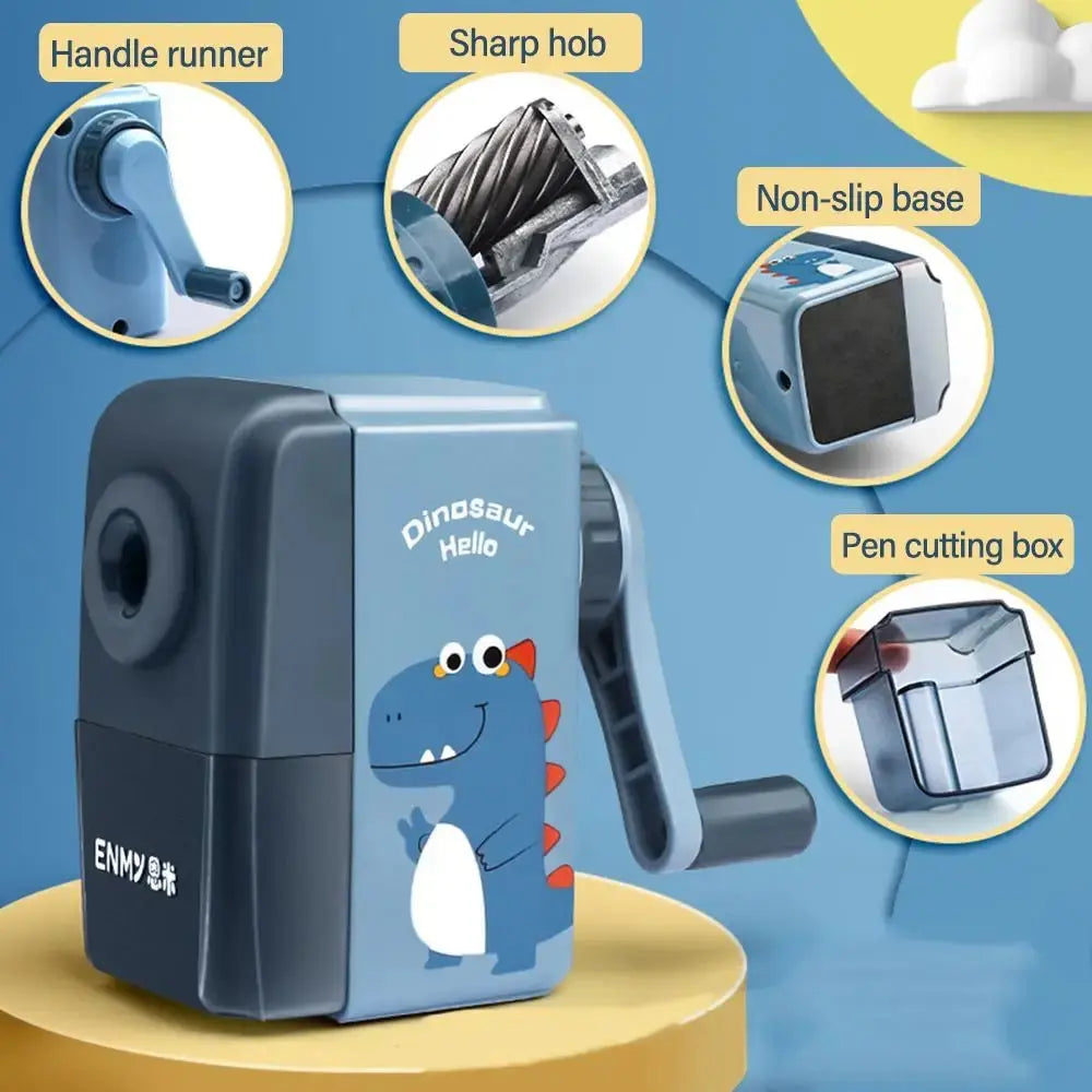 Dinosaur Hand-Cranked Pencil Sharpener | Industrial Anti-Slip Solution GLOBGRIP®