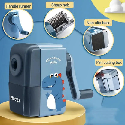 Dinosaur Hand-Cranked Pencil Sharpener | Industrial Anti-Slip Solution GLOBGRIP®