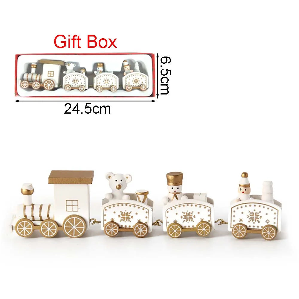 Christmas Wood Train Decoration,Christmas Ornaments With Moving Train,Home Noel,Happy New Year 2025 Gifts GLOBGRIP®