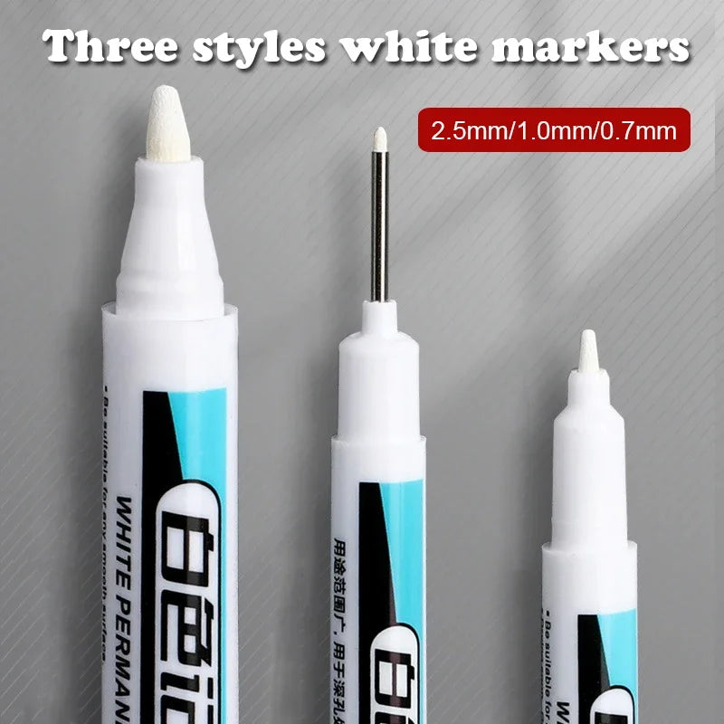 🖊️ White Permanent Marker Pens GLOBGRIP®