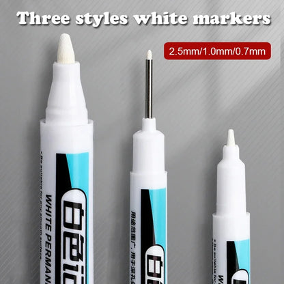 🖊️ White Permanent Marker Pens GLOBGRIP®